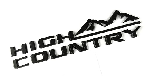 Image of 2021-2023 Chevy Suburban Tahoe High Country Blackout Emblem 3D Badge Nameplate Kit 84719528 (Matte Black)