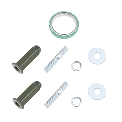 YINETTECH 1 Satz Auspuffbolzen Muttern Dichtungssatz Kompatibel mit GY6 50 Cc 70 Cc 90 Cc 110 Cc 125 Cc 150 Cc QMB139 für Roller Geländefahrzeuge Go-Karts Mopeds Quad-Motoren