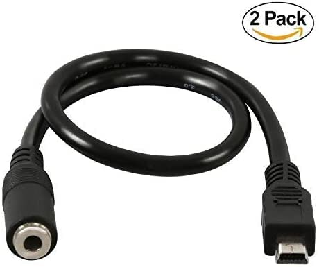 Wpeng Qaoquda (2-Pack) Mini Usb Male To 3.5Mm Female Audio Cable For Active Clip Mic Microphone Adapter Cord-1Feet #TOP1
