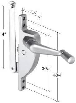 Right Hand Jalousie Window Operator; 4" Link