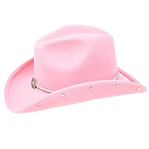 Bullhide Kids' Collection Girls' Baby Jane Premium Wool Western Cowboy Hat, Pink3