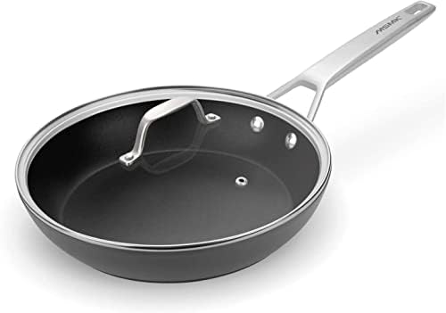 MSMK Titanium Non Stick Frying pan 22cm, Induction Cooking Pans with Cool Stainless Steel HandleSmall Frying Pan for All StovesOmelette PanEgg Pan, Oven Proof Frying Pans10 Year Guarantee