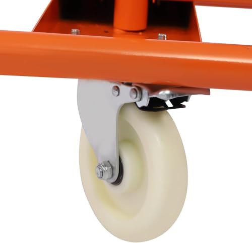 Carrello da trasporto con 4 ruote in gomma piena, capacità di carico di 997,9 kg, per la movimentazione di lastre e cartongesso
