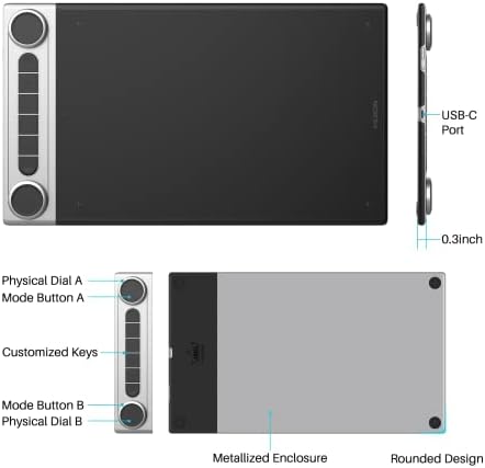 HUION Inspiroy Dial Tableta Gráfica Bluetooth Inalámbrica miniatura 7