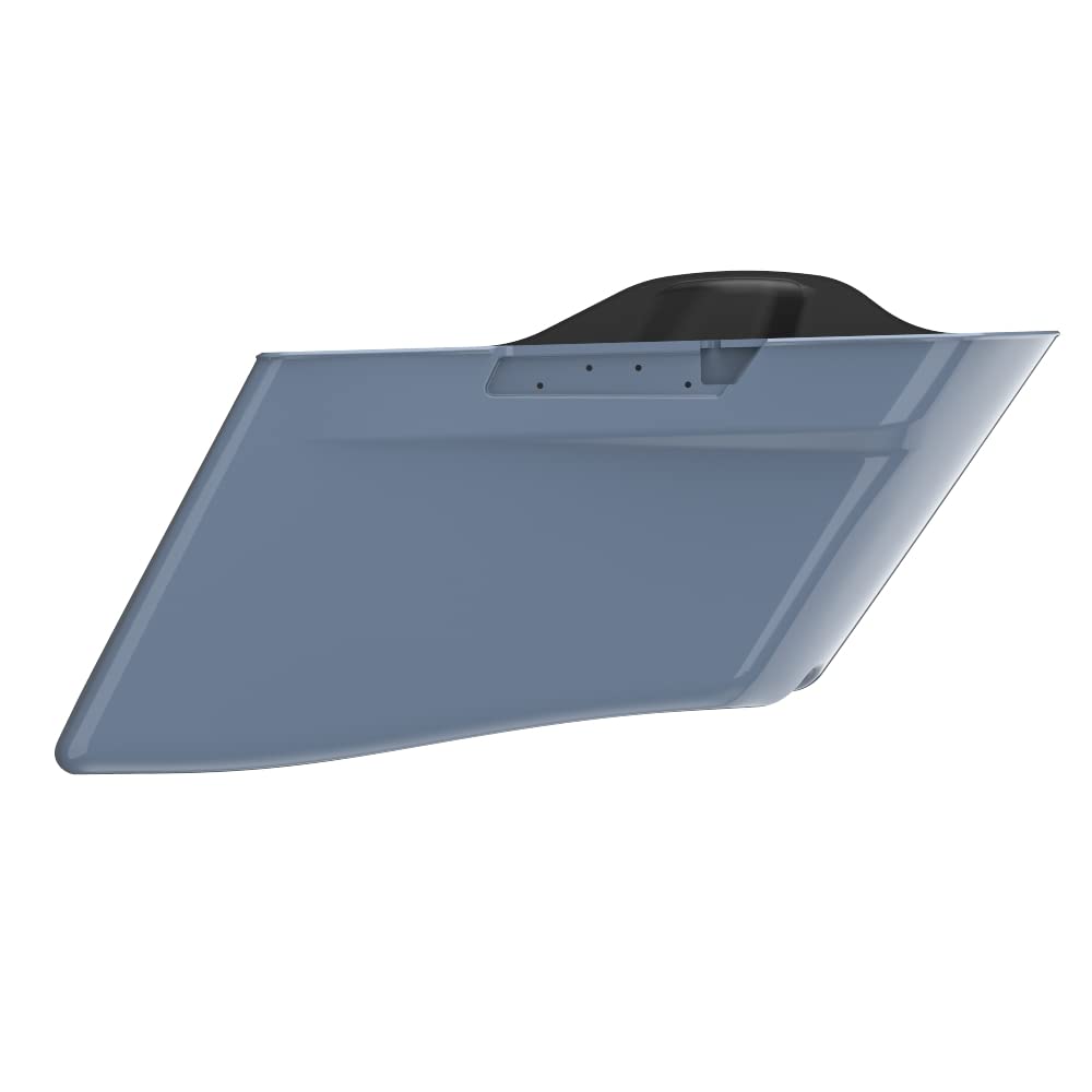 Advanblack Gunship Gray Cvo Style Tapered Stretched Saddlebag Bottoms For Harley Davidson 2014+ Touring