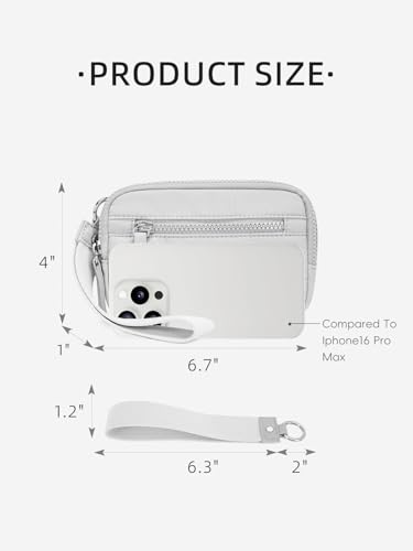 Image of WESTBRONCO Wristlet Wallets for Women - RFID Blocking Quilted Nylon Phone Wallet, Card Holder Purse for Travel & Everyday Use