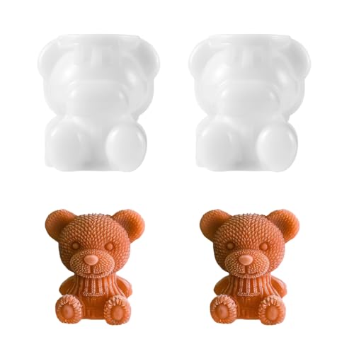 Molde para Cubos de Hielo de Silicona en Forma de Oso 2 Pzs miniatura 1