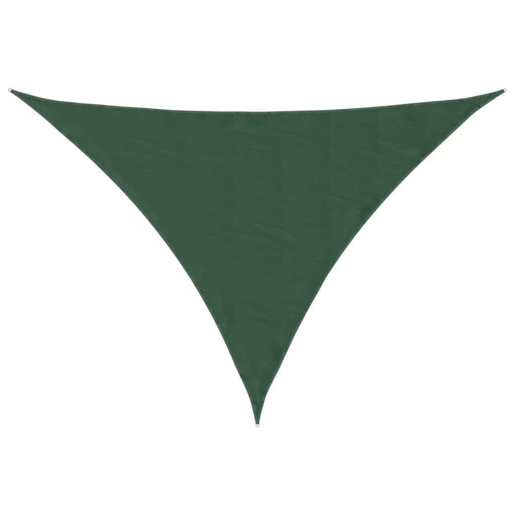 vidaXL Voile de Parasol Tissu Oxford Triangulaire 3x4x5 m Vert foncé, Voile de Parasol, bâche de Parasol, écran Solaire, voiles de Parasol