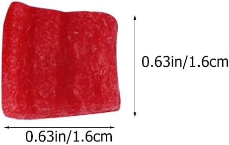 BESTOYARD Simulated Red Bell Pepper Cubes 25 Pcs Realistic Artificial Vegetable Slices for Kitchen Decor Food Photography Display Props 0.62X0.62X0.11In image 2