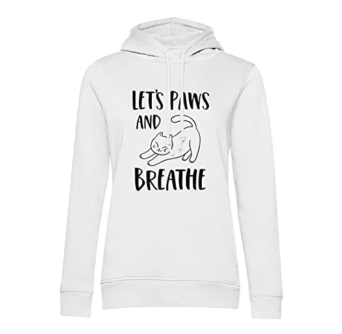 Sweat à capuche chat contre le stress quotidien : Let's Paws and Breathe Cat Pets