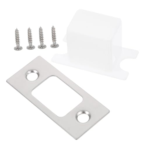 Housoutil ドア補強デッドボルトカバー セキュリティストライカープレート ステンレス鋼製 室内外ドア用 簡単取り付け 4セット