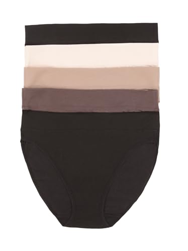 Felina Pima Cotton Hi-Cut Underwear 5-Pack