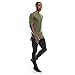 JC DISTRO Mens Hipster Hip Hop Cotton Elong Round Scallop Tshirt Military Green Large