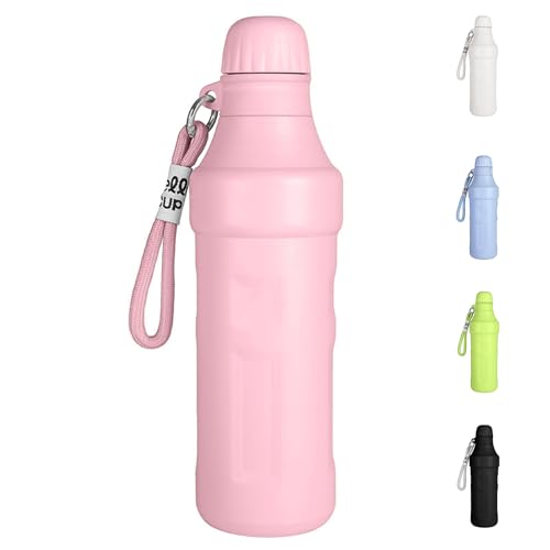 YDYxieji Insulated Water Bottle 500ml - Stainless Steel Double Walled Vacuum Flask for Hot & Cold Drinks, Leak-Proof Thermal Bottle for Kids Gym, Sports & Travel (Pink)