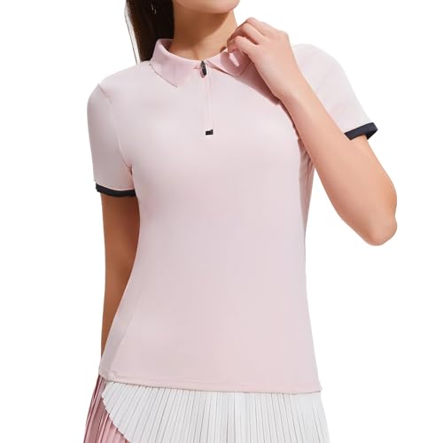 Chemise de golf manches courtes en nylon premium et élasthanne fluide