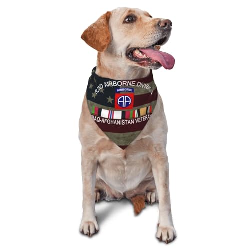 82nd Airborne Division Iraq-Afghanistan Veteran Dog Scarf Pet Bandana Cat Pet Bibs