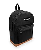 Everest Luggage Suede Bottom Backpack, Black, Large
