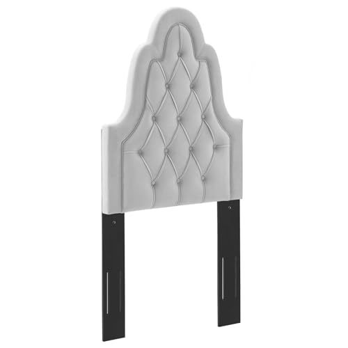 Modway Augustine Tufted Performance Velvet Twin Headboard in Light Gray by Modway - Used condition - Image 3