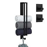 【Diseño de almacenamiento bidireccional】--- El toallero es para guardar toallas o toallas para invitados, y se puede instalar vertical u horizontalmente. Multifuncional y práctico, ideal para baño, aseo de invitados,Cocina y sala ahorra espacio.