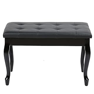 Banc De Piano En Bois Et Cuir, 29,9 X 13,8 X 19,7 Pouces, Coussin Rembourré En PU, Tabouret De Piano Avec Boîte De Rangement, Banc De Clavier Portable Pour Concert à la Maison - Les Beatles, Paul McCartney, John Lennon, RIngo Starr, George Harrison