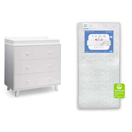 Delta Children Ava 3 Drawer Dresser, Changing Top & Twinkle Galax...