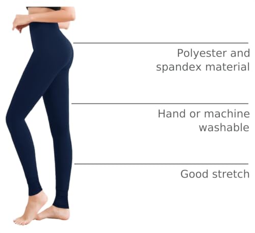 Image of Pnadty Women's High Waisted Velvet Warm Elastic Tights Winter Fleece Lined Thick Leggings Pants