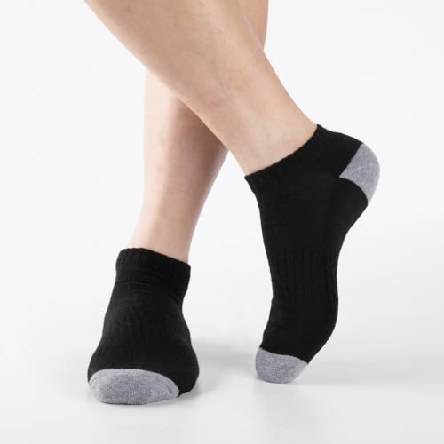 eallco 10 Pairs Mens Ankle Socks Low Cut Socks for Men Athletic Socks Breathable Cushioned