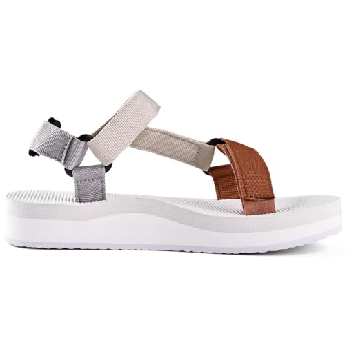 Image of WateLves Womens-Sport-Sandals Hiking Sandals with-Arch-Support Webbing-Outdoor-Beach-Water-Sandals for Travel-Walking-Trekking-Camping