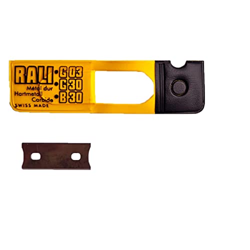 RALI Lames de rabotage en carbure de tungstène 30mm de remplacement pour rabot de poche Rali G03 B30 G30 | Lame réversible à double tranchant, plus besoin d'affûtage