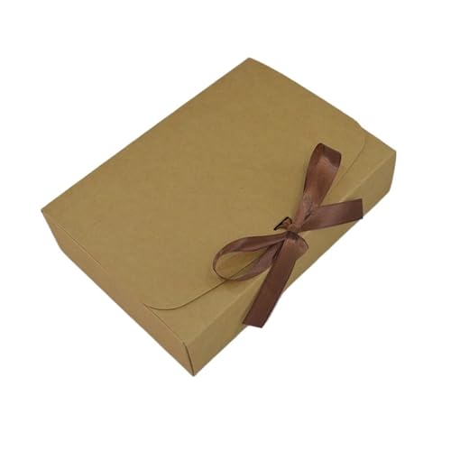 10個入り クラフト 大型パッケージ 手作り ブライズメイド プロポーズ ギフトボックス 誕生日パーティー 記念品 紙製 段ボール箱(Brown,10X10X2cm)