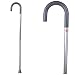 Carex Men's Round Handle Cane, Silver, 1.02 Pound