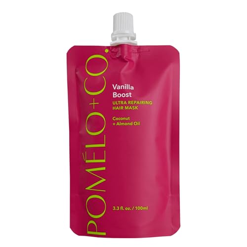 Pomélo+Co Maschera nutriente pre-doccia per capelli al profumo di vaniglia, olio di argan e vitamina E/Trattamento per capelli secchi e danneggiati/Vanilla Boost 100ml