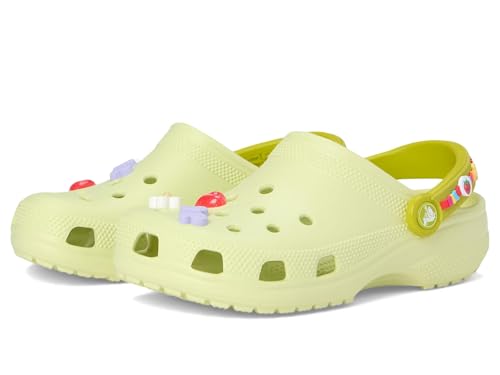 Crocs Kids Unisex Classic Clogs with Jibbitz Shoe Charms (Little Kid/Big Kid) Frothy Green 6 Big Kid M