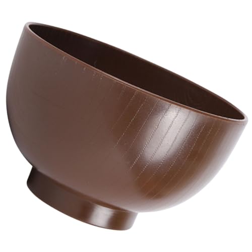 SHINEOFI Tazón de Sopa Japonés Reutilizable de Madera Textura Natural, Cuenco Pequeño para Ramen y Arroz, Recipiente Resistente para Alimentos Calientes y Fríos, Adecuado para Cocina