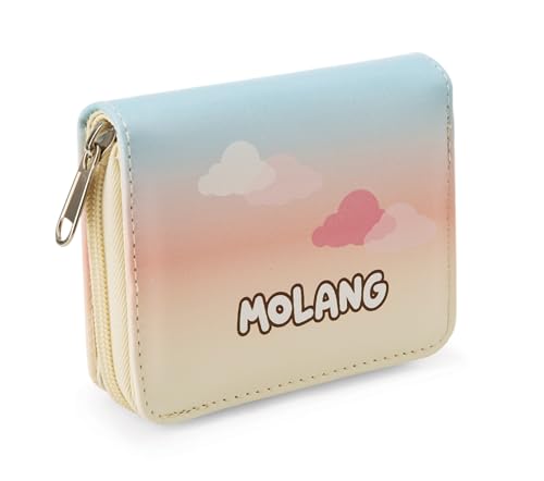 NICI Geldbeutel MOLANG 12x9,5cm weiß - Brieftasche Geldbörse Münztäschchen mit Reißverschluss Tasche für Mädchen und Teenager, Fans Geschenk