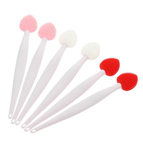 FOMIYES Lip Brush Scrub Silicone Nose Scrubber 6pcs Set for Gentle Exfoliation