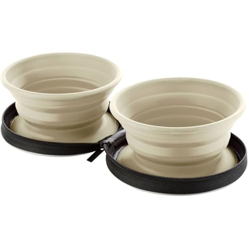 Hunter Silikonnapf mit Tasche, 750 ml, Hellbraun