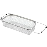 金伊工業 スライド式メッシュシンクバスケット シルバー 大 18-8ステンレスステンレス シェイプライン 1686114 日本製