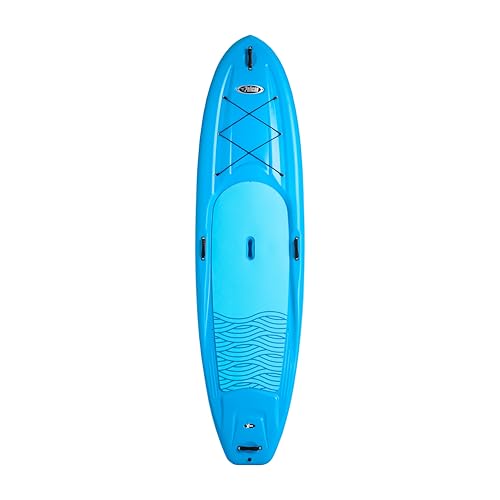 Pelican - Flow 106 Recreational Stand Up Paddle Board - Patented Ram-X Material - 4 Carry Handles - Anti-Slip Deck pad - 10.5 ft
