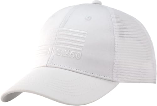 Image of TSSGBL USA Flag Trucker Hat - OSFM & XXL Big Head Fit, Adjustable Mesh Snapback American Patriotic Baseball Cap