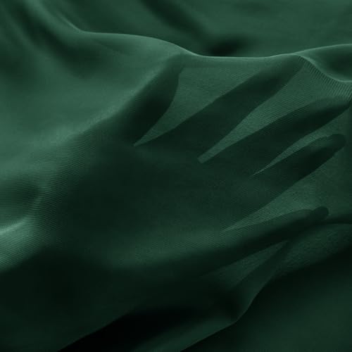 Image of Emerald Green Chiffon Fabric by The Yard Continuous Arch Fabric 3 Yards | Pre-Cut Chiffon Draping Panels Airy Wedding Arch Draping Fabric 60 inch Wide for Events Backdrop Ceiling Decor DIY Craft Use