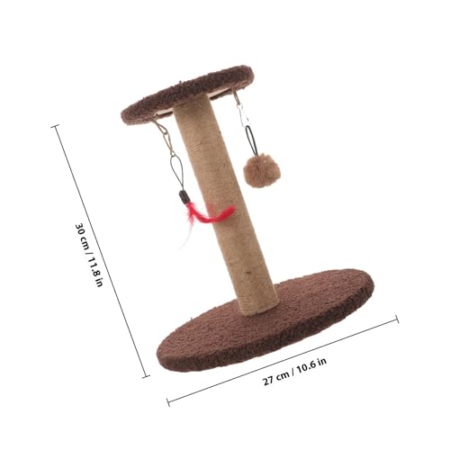 Rascador para gato Toyvian poste de sisal con juguete colgante miniatura 2