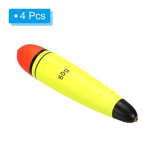 PATIKIL 1.8oz Fishing Slip Bobbers, 4 Pack EVA Fishing Float for Sea Fishing Freshwater Yellow - Image 3