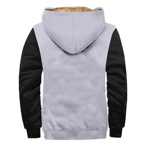 Mens Winter Coat Hunting Thicken Warm Sherpa Vintage Big and Tall Plush Zip Up Long Sleeve Fleece Lined Streetwear2