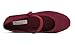 FEVERSOLE Women's Mary Jane Fashion Round Toe Easy Buckle Slip On Flats Burgundy Red Corduroy Size 9.5 M US