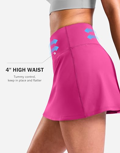 Image of SANTINY 13.5 inch /15 inch Skorts for Women with 2 Pockets High Waisted A Line Casual Pickleball Golf Skort Athletic Tennis Skirt
