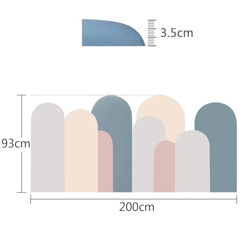 Cabecero de cama infantil contra impactos con paneles de pared 3D autoadhesivos de 3,5cm 3