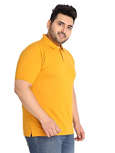 Image of CHKOKKO Men's Pluse Size Polo Cotton Regular Fit Half Sleeves T-Shirt