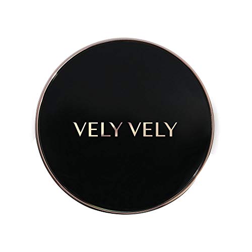 VELY VELY Perfect Cover Cushion 17g (21 Light) Single + Refill - Superb & Flawless Coverage, Spreads & Absorbs Easily, Moisturizing, UV block