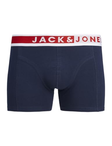 JACK&JONES Herren JACJIMMY SOLID Trunks 3 Pack Boxershorts, Aurora Red/Pack:Cypress-True Blue, S 5